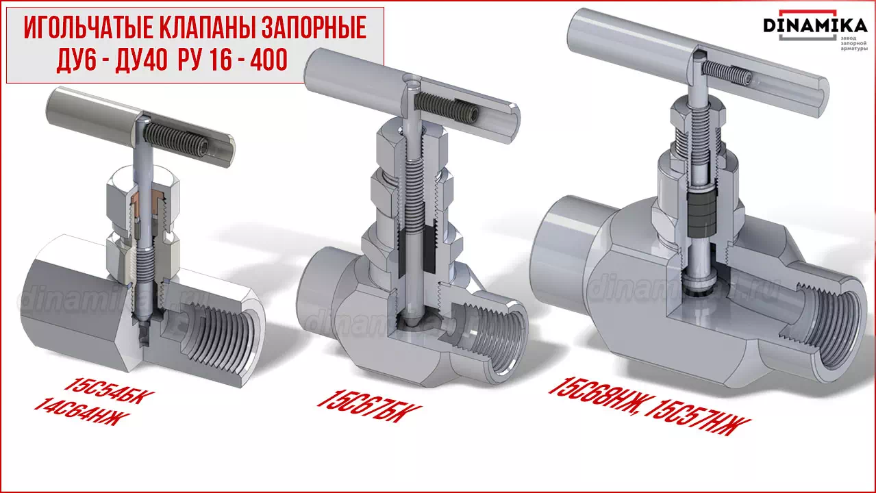 Резьбовые клапаны игольчатые муфтовые в Рязани